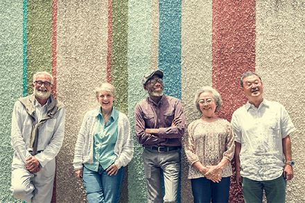 group of senior friends